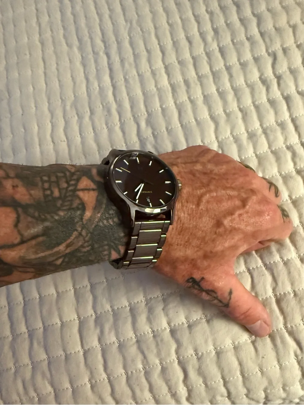 MVMT Ceramic Men’s Watch in Blood Red with Gold Accents